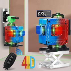 16 Line 4D Colorful Green Light Laser Level Single/Dual Battery 360° Horizontal Vertical Cross Measurement 16 Line 4D Colorful Green Light Laser Level Single/Dual Battery 360° Horizontal Vertical Cross Measurement