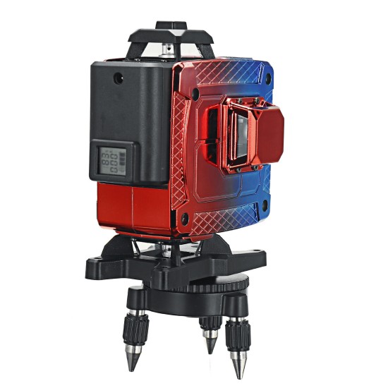 16 Line 4D Colorful Green Light Laser Level Single/Dual Battery 360° Horizontal Vertical Cross Measurement