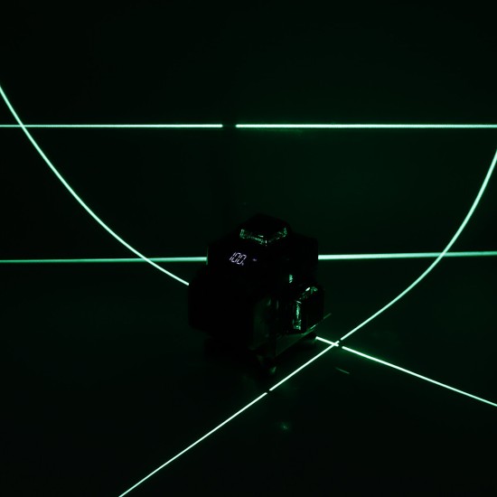 16 Line 4D Green Light Laser Auto Self Spirit Levels 360 ° Rotary Cross Measure Tool