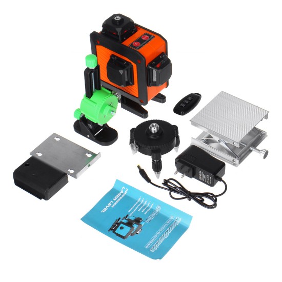 16 Line Laser Level Green Light Auto Self Leveling Cross 360° Rotary Measuring