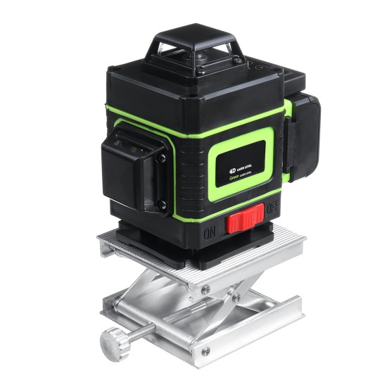 16-Line Strong Green Light 3D Remote Control Laser Level Measure with Wall Attachment Frame