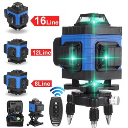 16/12/8 Line 360° Horizontal Vertical Cross 4D Green Light Laser Level Self-Leveling Measure Super Powerful Laser Beam 16/12/8 Line 360° Horizontal Vertical Cross 4D Green Light Laser Level Self-Leveling Measure Super Powerful Laser Beam