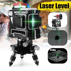 3D 12 Line Blue Light Laser Level LCD 360° Rotary Self Leveling Cross Measuring Tool 3D 12 Line Blue Light Laser Level LCD 360° Rotary Self Leveling Cross Measuring Tool