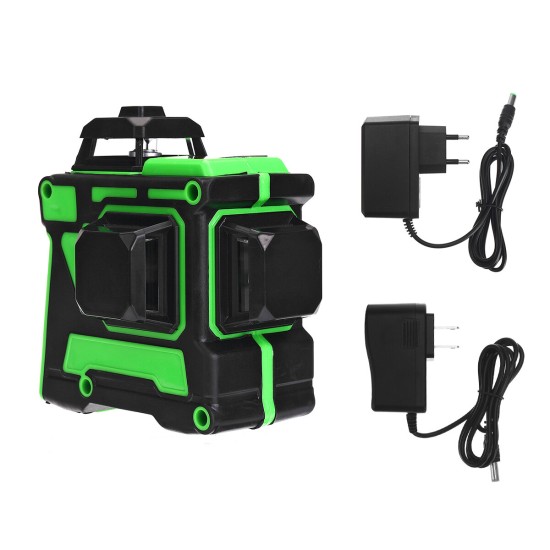 3D 12 Line Green Light Laser Level Digital Self Leveling 360° Rotary Measure