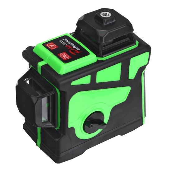 3D 12 Line Green Light Laser Level Digital Self Leveling 360° Rotary Measure