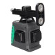 3D 12 Lines Laser Level Self-Leveling 3x360° Green/Blue Light + Bracket + Holder