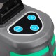 3D 12 Lines Laser Level Self-Leveling 3x360° Green/Blue Light + Bracket + Holder