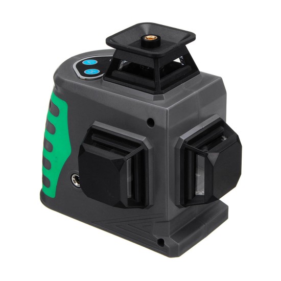 3D 12 Lines Laser Level Self-Leveling 3x360° Green/Blue Light + Bracket + Holder