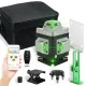 8/12/16 Line 360° 4D Line Laser Level Green Light Self Leveling Cross Measure Tool Kit