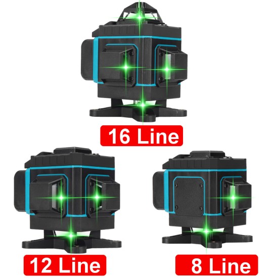 8/12/16 Line 360° Horizontal Vertical Cross 4D Green Light Laser Level Self-Leveling Measure Super Powerful Laser Beam