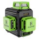 B03CG 3D Cross Line Self-leveling Laser Level 12 lines Green Beam Li-ion Battery with Type-C Charging Port Hard Carry Case