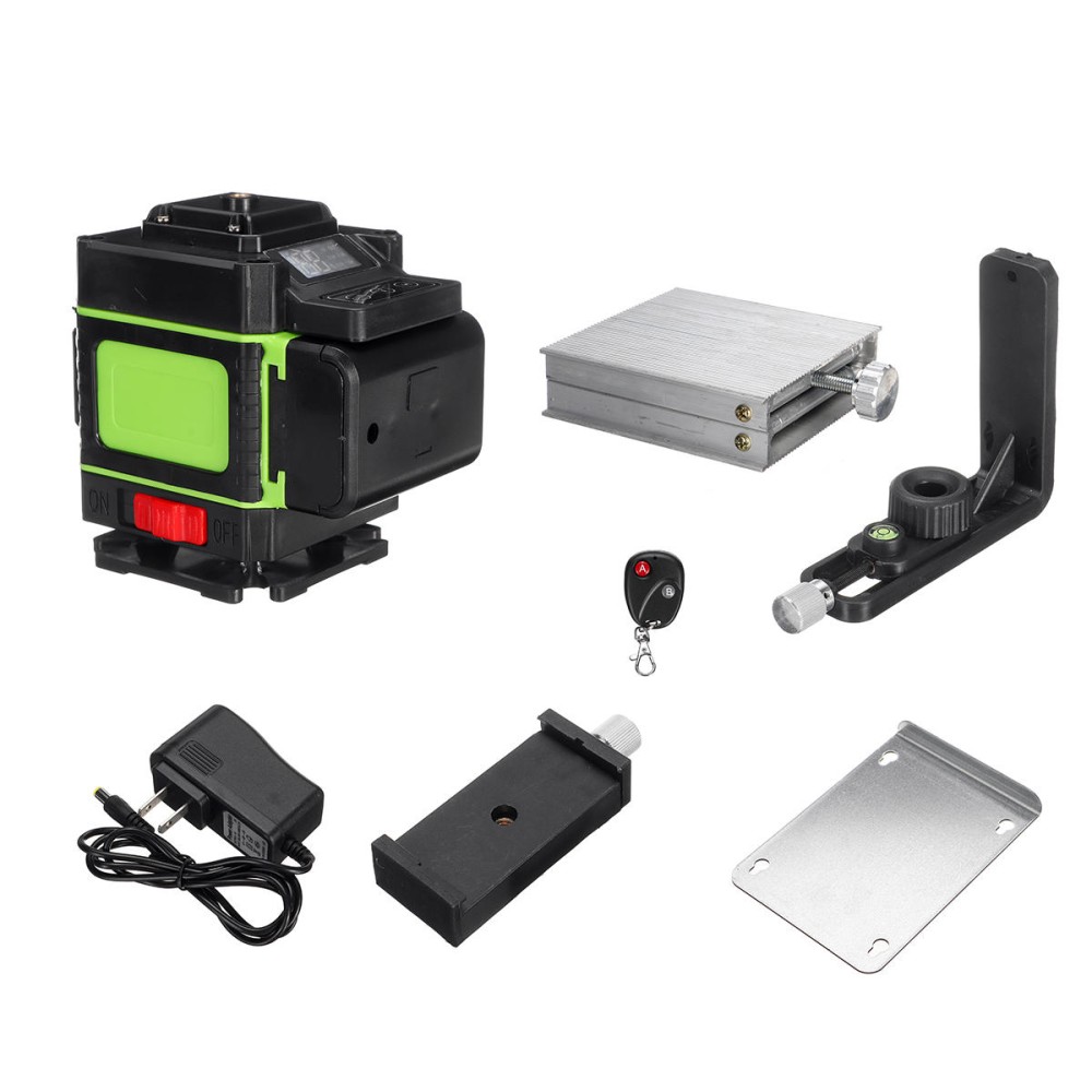 LED Display LD Green Light Laser Level 3D 360° 12 Line Cross Self ...