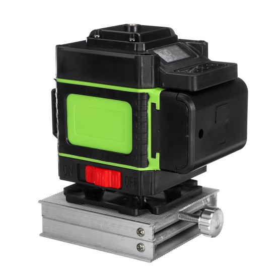 LED Display LD Green Light Laser Level 3D 360° 12 Line Cross Self Leveling Measure Tool