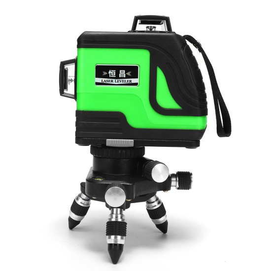 Laser Level 12 Lines Green Self Leveling Vertical Horizontal 3D Leveling Tool 4000mAh Lithium Charge