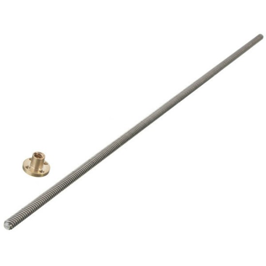 800mm Lead Screw 8mm Thread Lead Screw 2mm Pitch Lead Screw with Brass Nut