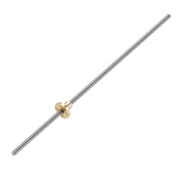T6 Lead Screw 1mm Pitch with Brass Nut 100/150/200/250/300/400/500mm Lead Screw T6 Lead Screw 1mm Pitch with Brass Nut 100/150/200/250/300/400/500mm Lead Screw