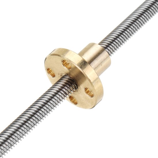 T6 Lead Screw 1mm Pitch with Brass Nut 100/150/200/250/300/400/500mm Lead Screw