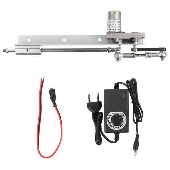 DC 12V 45/95RPM Telescopic Linear Actuator Adjustable Reciprocating Gear Motor with 2-8/3-15CM Speed Controller Stroke