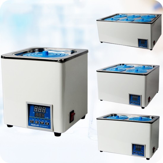 1/2/4/6 Hole 220V Digital Thermostatic Lab Water Bath Selectable Openings Laboratory Electric Water Boiler RT to 99.9℃ 300-1800W