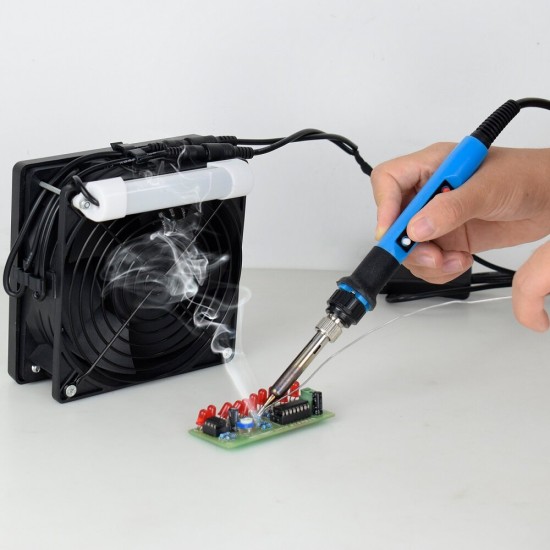 220V Soldering Exhaust Fan Welding Device with Energy-Saving Lamp Soldering Tool