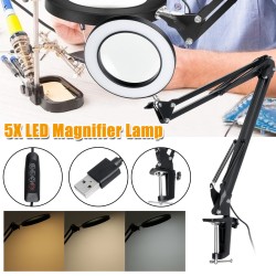 5X Magnifying Lamp Clamp Mount LED Magnifier Lamp Manicure Tattoo Beauty Light 5X Magnifying Lamp Clamp Mount LED Magnifier Lamp Manicure Tattoo Beauty Light