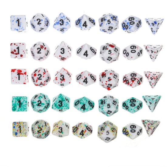 7PCS Polyhedral Dices Set For DND Dungeons & Dragons Dice Desktop RPG Game