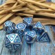 7Pcs/Set Metal Polyhedral Dices Set Role Playing Dungeons and Dragons Bag Bar Party Table Games Dice