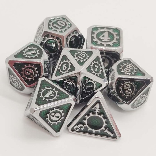 7Pcs/set Classic kirsite Metal Polyhedral Dices Dad Rpg Dungeons and Dragons Role Playing Toys Game