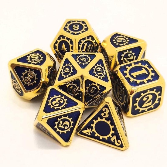 7Pcs/set Classic kirsite Metal Polyhedral Dices Dad Rpg Dungeons and Dragons Role Playing Toys Game