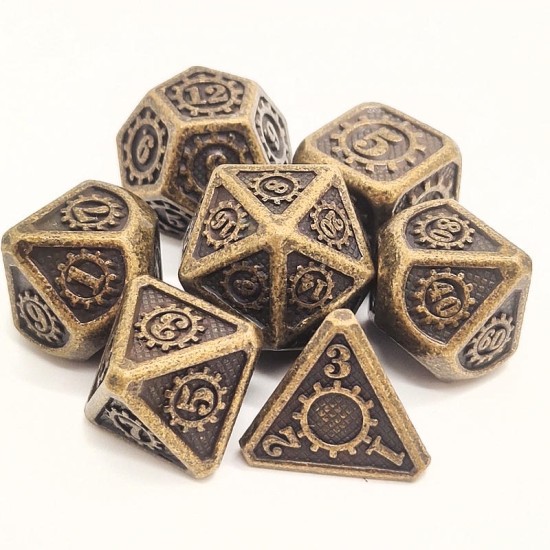 7Pcs/set Classic kirsite Metal Polyhedral Dices Dad Rpg Dungeons and Dragons Role Playing Toys Game