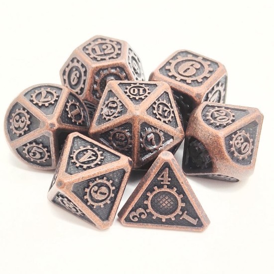 7Pcs/set Classic kirsite Metal Polyhedral Dices Dad Rpg Dungeons and Dragons Role Playing Toys Game