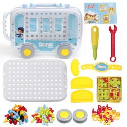 Children Electric Drill Screw Toys DIY Assembly Puzzle Kit Kids Educational Toys Gift Children Electric Drill Screw Toys DIY Assembly Puzzle Kit Kids Educational Toys Gift