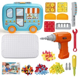 Children Electric Drill Screw Toys DIY Assembly Puzzle Kit Kids Educational Toys Gift Children Electric Drill Screw Toys DIY Assembly Puzzle Kit Kids Educational Toys Gift