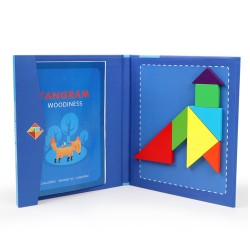 Kids Child Magnetic Tangram Jigsaw Puzzle Toy Creative Shape DIY Wooden Puzzles Montessori Kids Child Magnetic Tangram Jigsaw Puzzle Toy Creative Shape DIY Wooden Puzzles Montessori