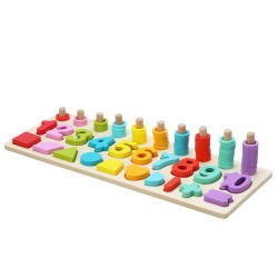 Kids Wooden Math Puzzle Toys Numbers Learning Hand-Eye Coordination Educational Games Kids Wooden Math Puzzle Toys Numbers Learning Hand-Eye Coordination Educational Games