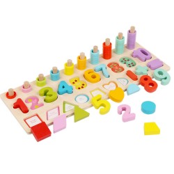Kids Wooden Math Puzzle Toys Numbers Learning Hand-Eye Coordination Educational Games Kids Wooden Math Puzzle Toys Numbers Learning Hand-Eye Coordination Educational Games