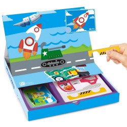 Multiple Car Toys Magnetic Puzzle Box Book Educational Book Kids Learning Gift Multiple Car Toys Magnetic Puzzle Box Book Educational Book Kids Learning Gift