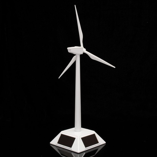 Plastic Solar Powered Windmill Wind Mill Turbine Teaching Tool & Desktop Display Tray Holder