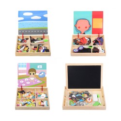 Wood Magnetic Drawing Board Animal Puzzle Toys Jigsaw Puzzle Toy Kids Early Educational Learning Wood Magnetic Drawing Board Animal Puzzle Toys Jigsaw Puzzle Toy Kids Early Educational Learning