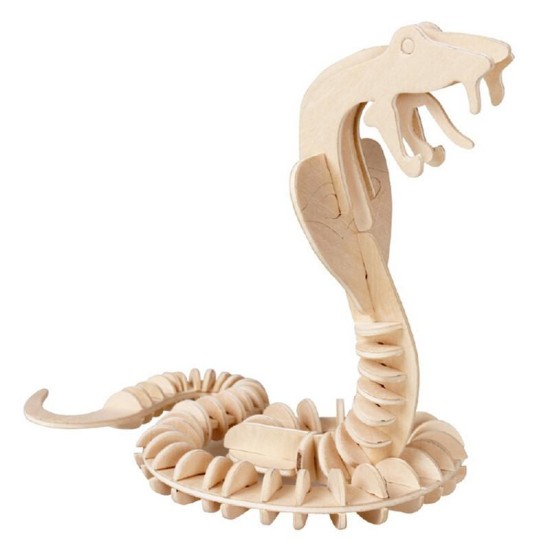 Wooden 3D Puzzle Jigsaw Dragon Snake Animal Shaped Puzzles Toy Kid's Child's Educational Toys Gift