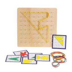 Wooden Nail Board Plate Kids Mathematics Geometry Space Educational Children Toy Wooden Nail Board Plate Kids Mathematics Geometry Space Educational Children Toy