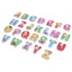 Wooden Peg Alphabet & Number Puzzles Letters Numbers Animals Vehicles Learning Toys Gift for Toddlers Kids