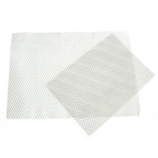 A5 A4 Size Aluminum Mesh Sheets Diamond Mesh Expandable Metal Raised Craft Plates