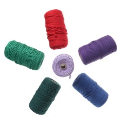 Braided Rope Handmade DIY Natural Cotton String Twisted Cord Craft Macrame Braided Rope Handmade DIY Natural Cotton String Twisted Cord Craft Macrame