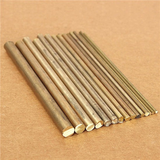 15pcs 2-8mm Diameter Cylinder Brass Rod Bars Length 100mm