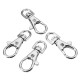 10Pcs 38mm Silver kirsite Swivel Lobster Claw Clasp Snap Hook with 8mm Round Ring