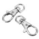 10Pcs 38mm Silver kirsite Swivel Lobster Claw Clasp Snap Hook with 8mm Round Ring