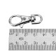 10Pcs 38mm Silver kirsite Swivel Lobster Claw Clasp Snap Hook with 8mm Round Ring