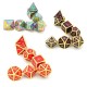 7Pcs/Set Alloy Metal Dice Set Playing Games Poker Card Dungeons Dragons Party Board Game Toy