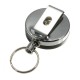 Stainless Steel Tool Belt Money Retractable Key Ring Pull Chain Clip